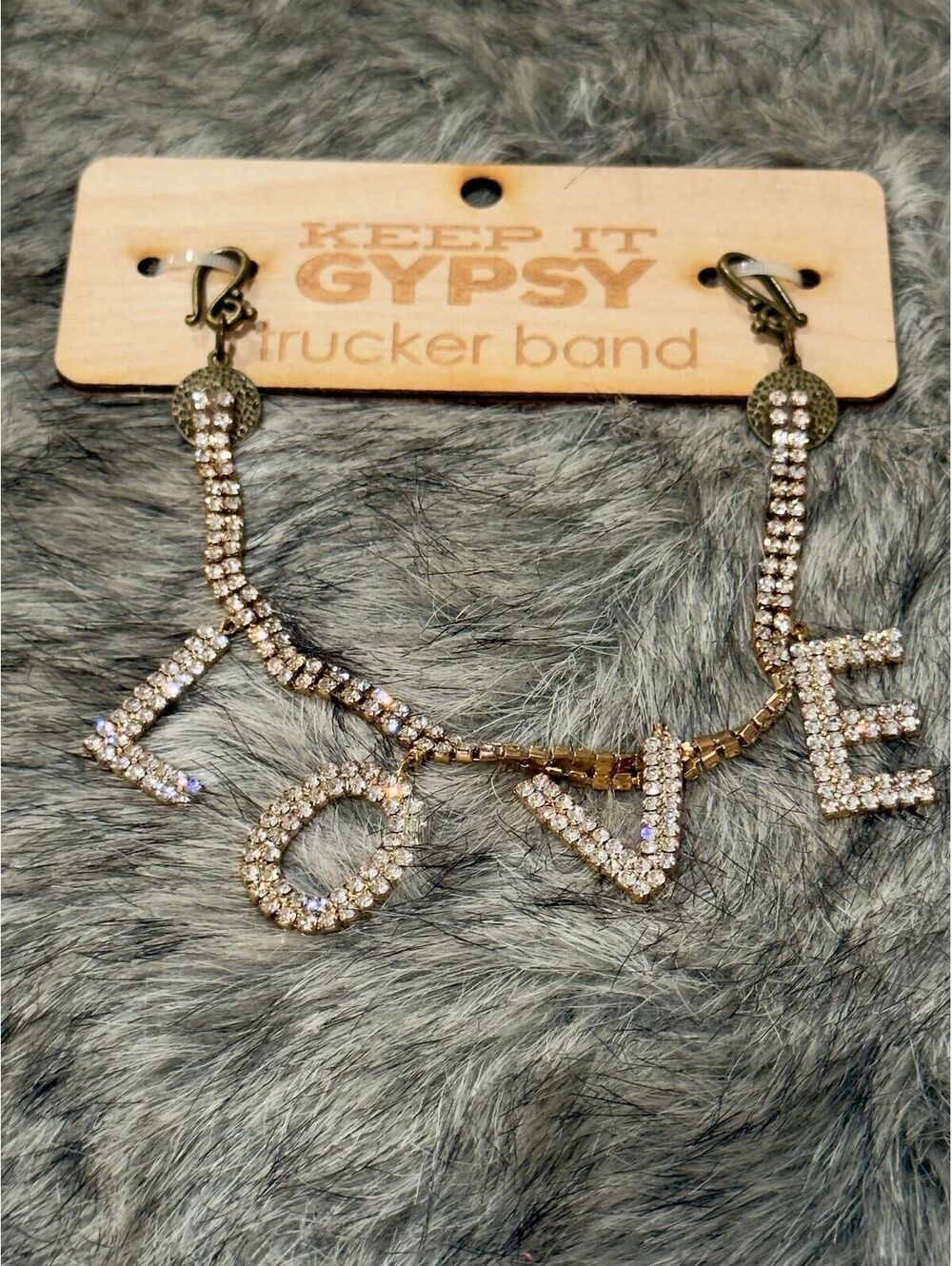 Keep It Gypsy LOVE Crystal Trucker Hat Band